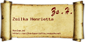 Zsilka Henrietta névjegykártya